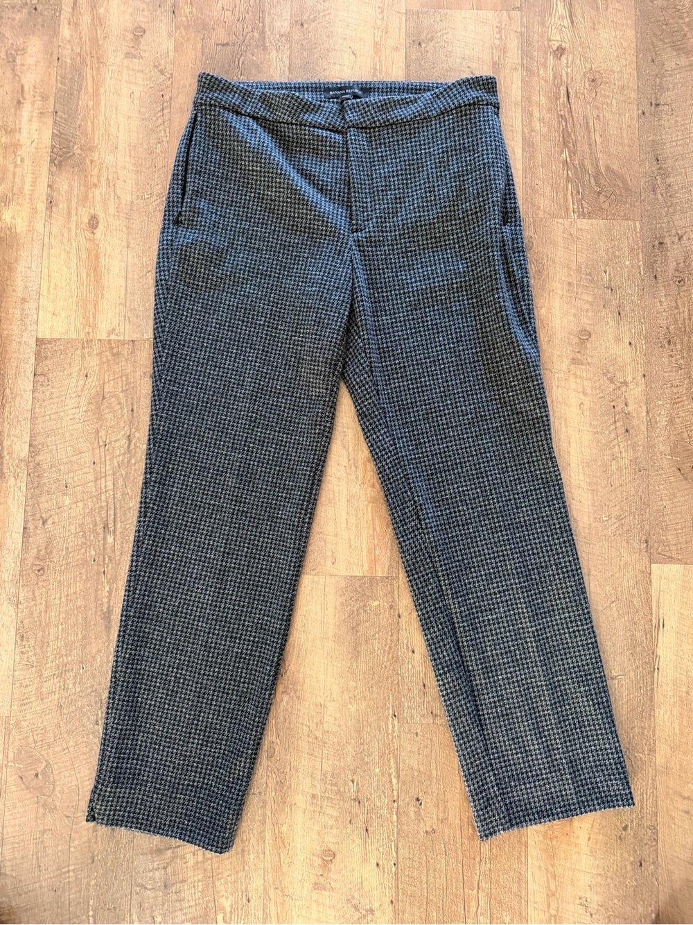 NWT Banana Republic Houndstooth Slim Trousers Pants Size 8